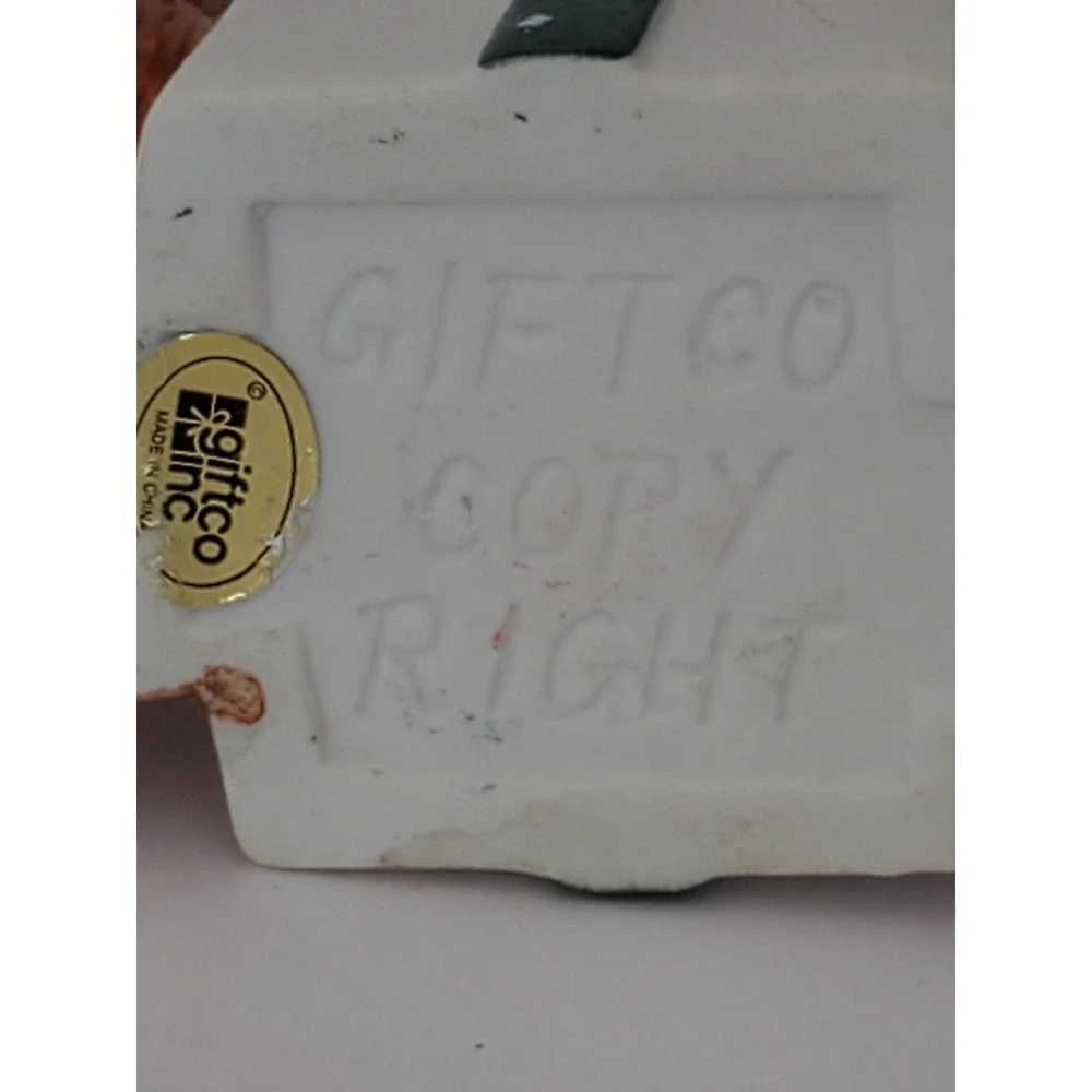 Vintage Giftco Inc Christmas Teddy Bear Ceramic Votive Candle Holder Presents